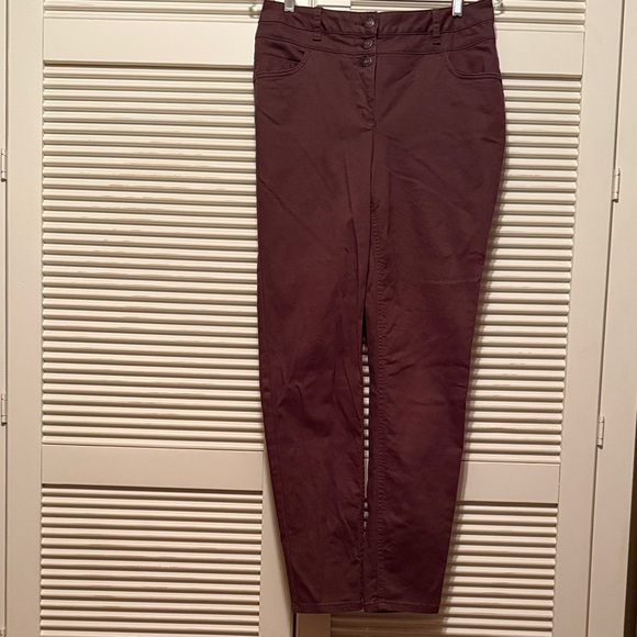Madeleine Denim - MADELEINE High Waist 3 Button Brown Skinny Jeans
